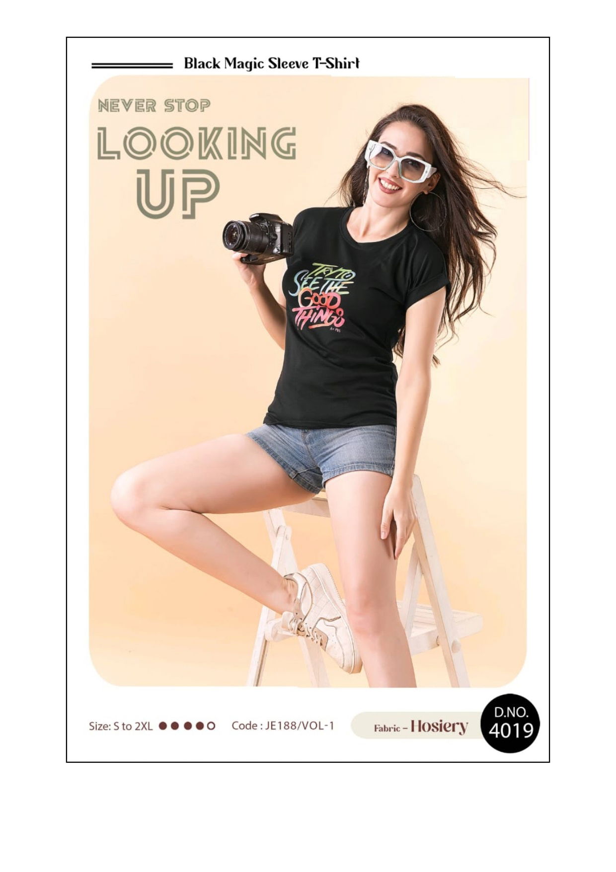 Black Magic 4019 Hosiery Cotton Sleeve Tshirt Wholesale Shop In Surat